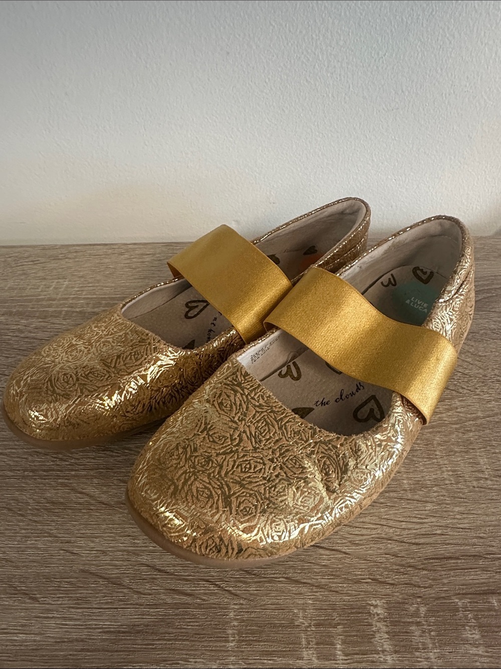 Livie & Luca Gold Rose Bella Ballet Metallic Flat Dress Shoe 3